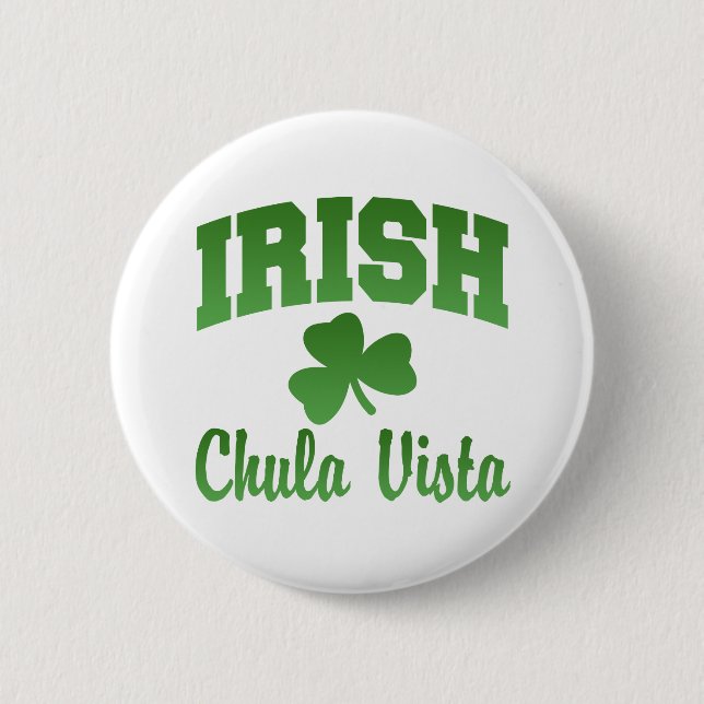 Badge Rond 5 Cm Bouton d'Irlandais de Chula Vista (Devant)