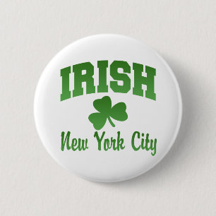 Badge Rond 5 Cm Bouton d'Irlandais de New York City