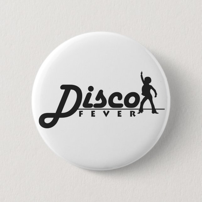 Badge Rond 5 Cm Bouton Disco Fever (Devant)