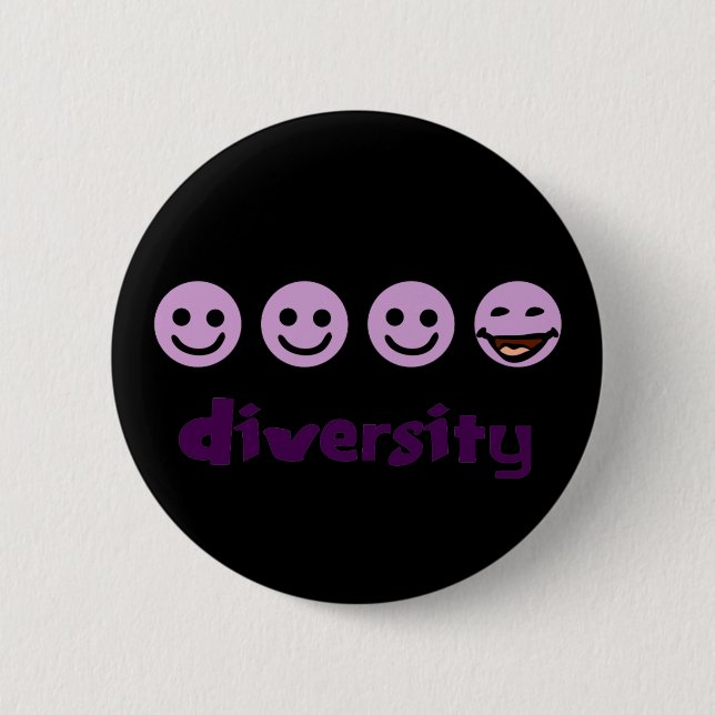 Badge Rond 5 Cm Bouton Diversité Purps (Devant)