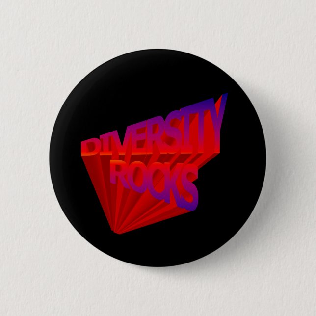 Badge Rond 5 Cm Bouton Diversité Rocks (Devant)