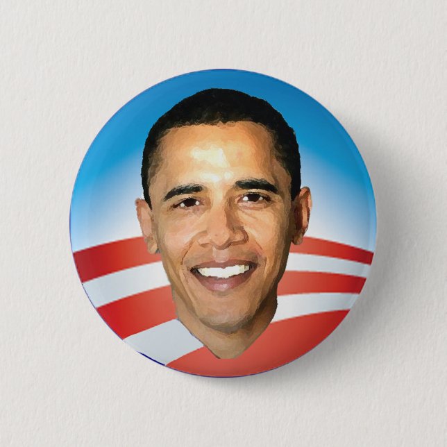 Badge Rond 5 Cm Bouton d'Obama (Devant)