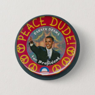 BADGE ROND 5 CM BOUTON D'OBAMA