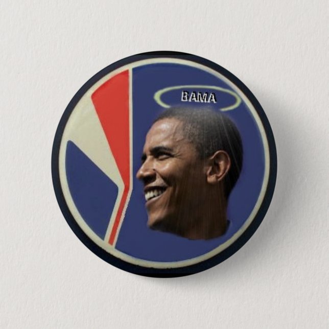 Badge Rond 5 Cm Bouton d'Obama (Devant)