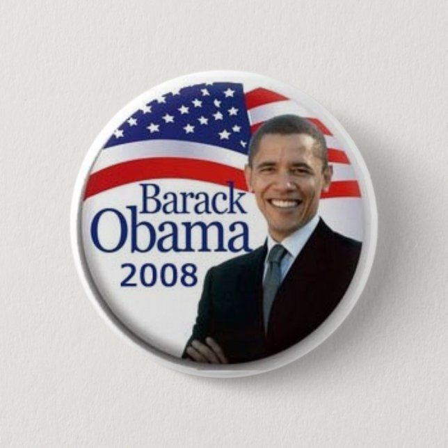 Badge Rond 5 Cm Bouton d'Obama (Devant)