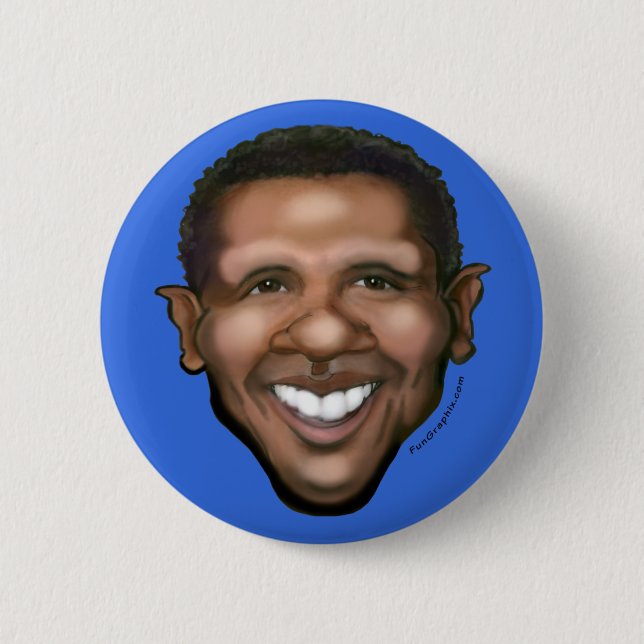 Badge Rond 5 Cm Bouton d'Obama (Devant)