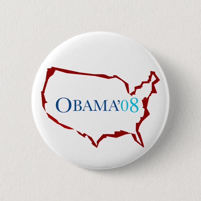 Badge Rond 5 Cm Bouton d'Obama 08 (Devant)