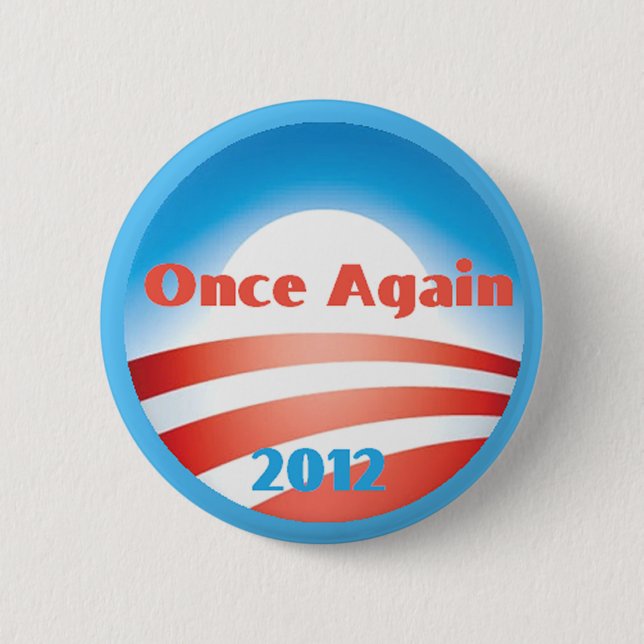 Badge Rond 5 Cm Bouton d'Obama 2012 (Devant)