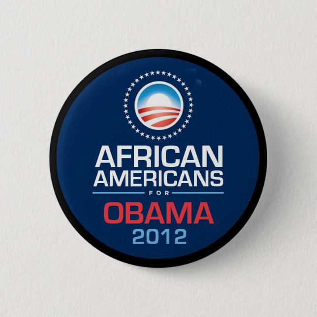 Badge Rond 5 Cm Bouton d'Obama 2012 (Devant)