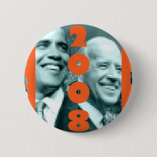Badge Rond 5 Cm Bouton d'Obama Biden 2008