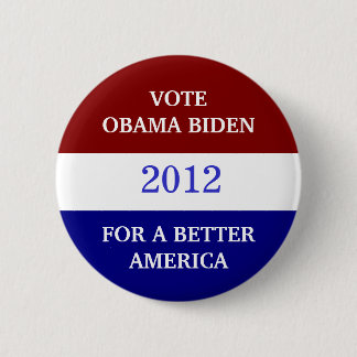 Badge Rond 5 Cm Bouton d'OBAMA BIDEN 2012