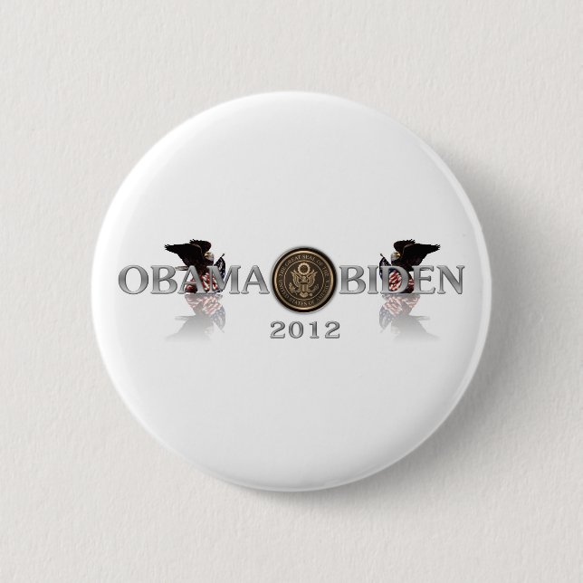 Badge Rond 5 Cm Bouton d'Obama Biden 2012 (Devant)