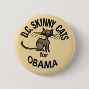 Badge Rond 5 Cm Bouton d'Obama D.C. Skinny Cats