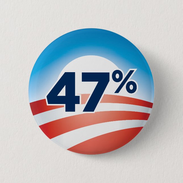 Badge Rond 5 Cm Bouton d'Obama de 47 pour cent (Devant)