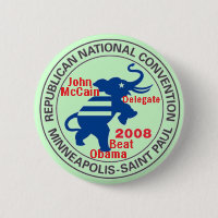 Bouton d'OBAMA de convention de McCAIN anti