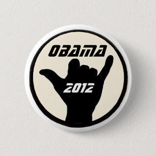 Badge Rond 5 Cm Bouton d'Obama Shaka