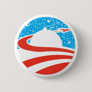 Badge Rond 5 Cm Bouton d'Obamanaut