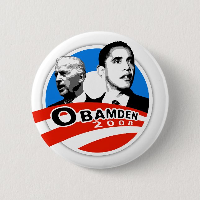 Badge Rond 5 Cm Bouton d'OBAMDEN 2008 (Devant)