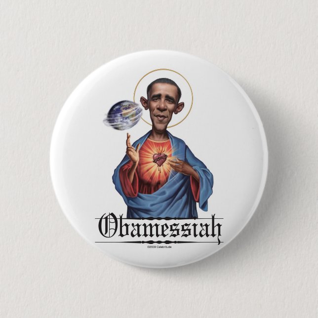 Badge Rond 5 Cm Bouton d'Obamessiah (Devant)