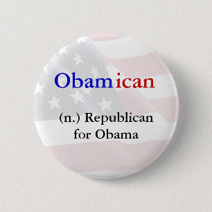 Badge Rond 5 Cm Bouton d'Obamican