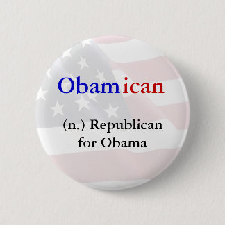 Badge Rond 5 Cm Bouton d'Obamican