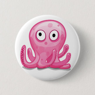 Badge Rond 5 Cm Bouton d'Octapoda