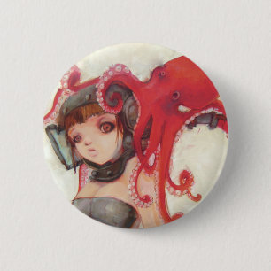 Badge Rond 5 Cm Bouton d'Octogirl