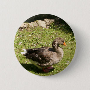 Badge Rond 5 Cm Bouton d'oie debout