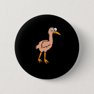 Badge Rond 5 Cm Bouton d'oiseau bizarre