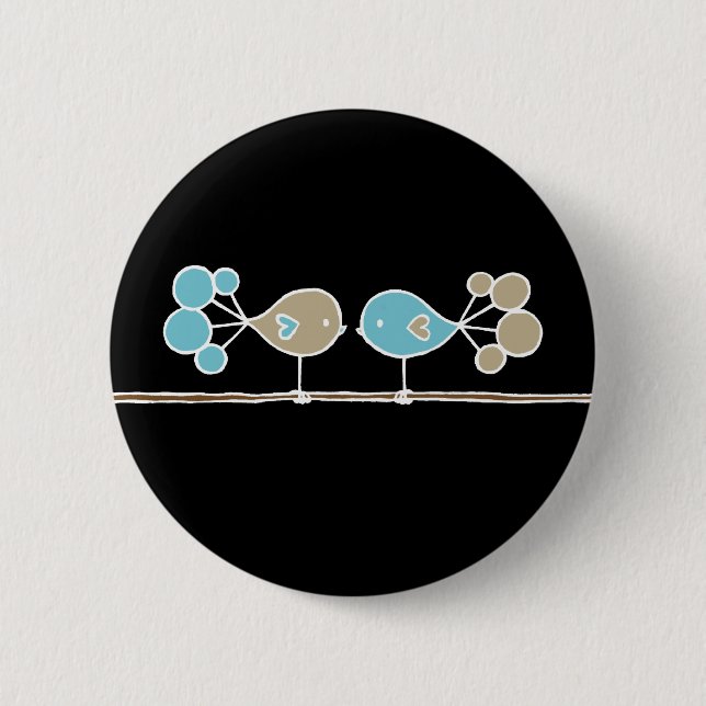 Badge Rond 5 Cm Bouton d'oiseaux de Circletail (Devant)