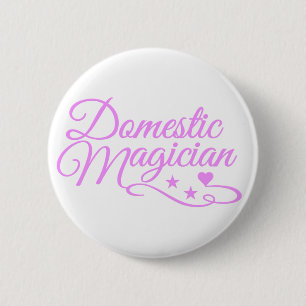 Badge Rond 5 Cm Bouton domestique de coutume de magicien