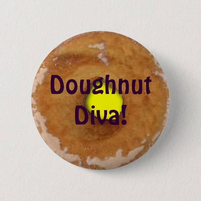 Badge Rond 5 Cm Bouton DONUT FUN - Collection de broches (Devant)