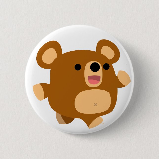 Badge Rond 5 Cm Bouton d'oreille jouant joli dessin (Devant)