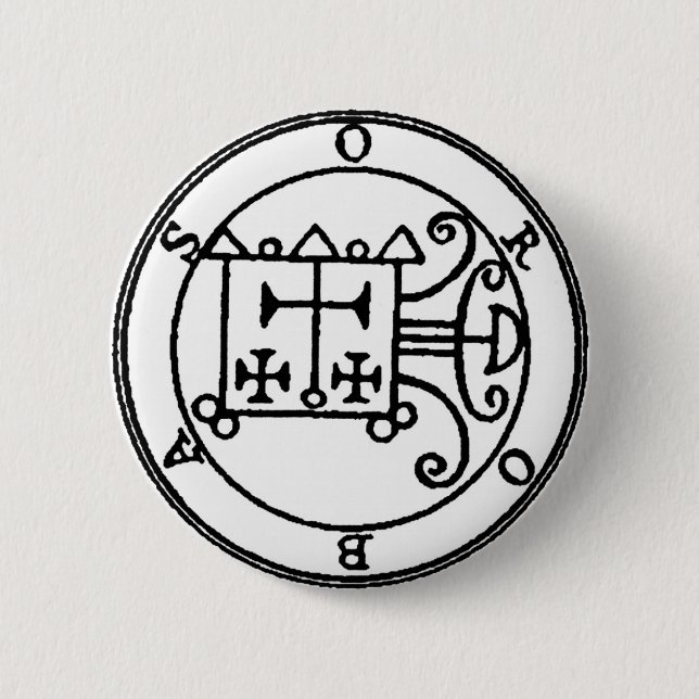 Badge Rond 5 Cm Bouton d'Orobas Sigil (Devant)