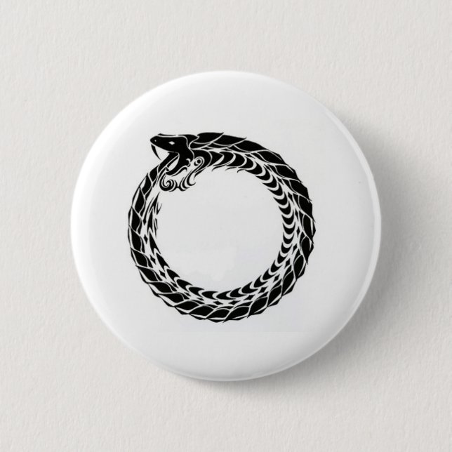 Badge Rond 5 Cm Bouton d'Ouroboros (Devant)