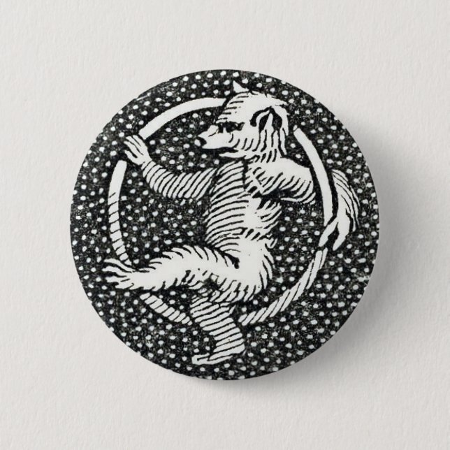 Badge Rond 5 Cm Bouton d'ours (Devant)