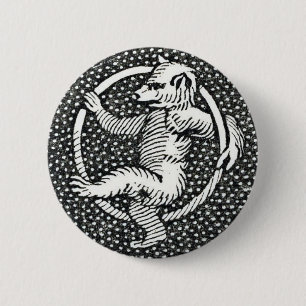 Badge Rond 5 Cm Bouton d'ours