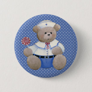 Badge Rond 5 Cm Bouton d'ours de marin