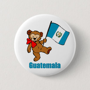 Badge Rond 5 Cm Bouton d'ours de nounours du Guatemala