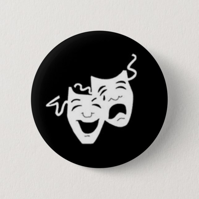 Badge Rond 5 Cm Bouton Drama (Devant)