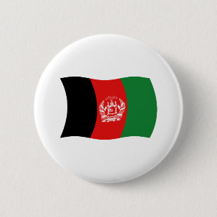 Badge Rond 5 Cm Bouton Drapeau Afghanistan