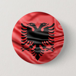 Badge Rond 5 Cm Bouton Drapeau Albanie