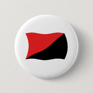 Badge Rond 5 Cm Bouton Drapeau Anarcho-Syndicalisme
