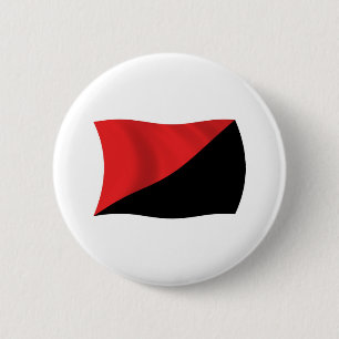 Badge Rond 5 Cm Bouton Drapeau Anarcho-Syndicalisme
