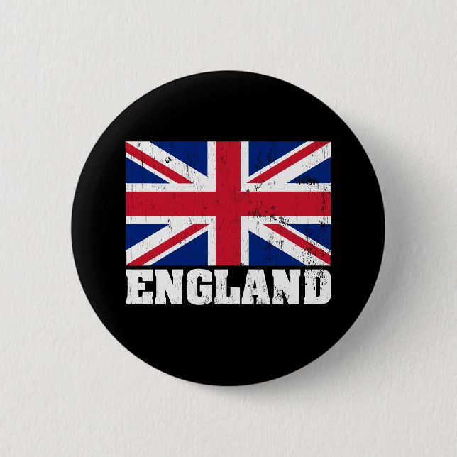 Badge Rond 5 Cm Bouton Drapeau Anglais Union Jack (Devant)