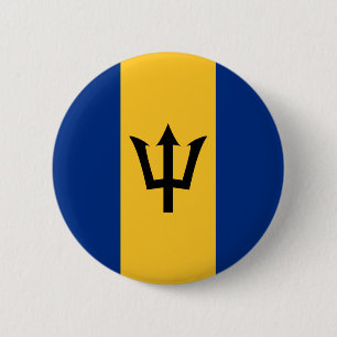 Badge Rond 5 Cm Bouton Drapeau Barbade