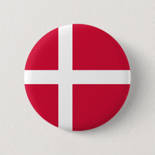 Badge Rond 5 Cm Bouton Drapeau Danemark