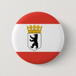 Badge Rond 5 Cm Bouton Drapeau de Berlin Pinback