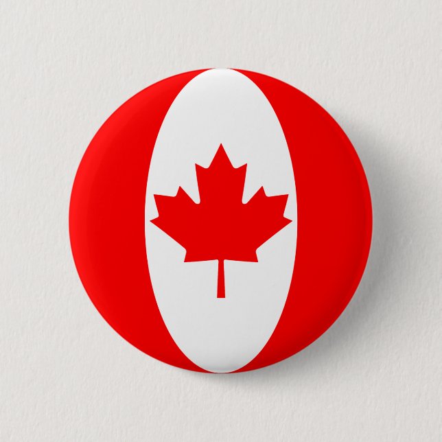 Badge Rond 5 Cm Bouton Drapeau de Fisheye Canada (Devant)