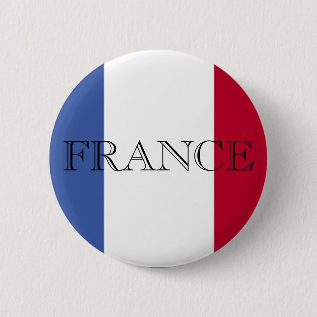 Badge Rond 5 Cm Bouton Drapeau de France (Devant)